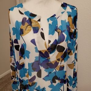 Plus Size Women's Long Sleeve Sheer Top